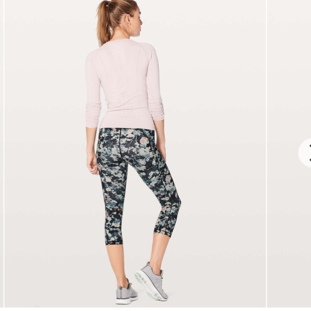 Lululemon Speed Up Crop Spring Multi Bloom 6